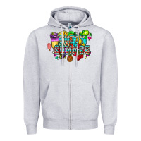 Heather Grey enjoy summer Zipper Hoodie - CowhideDigitalArt