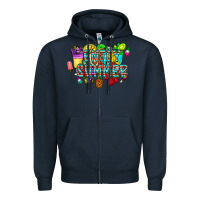 Navy enjoy summer Zipper Hoodie - CowhideDigitalArt