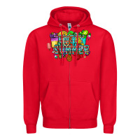 Red enjoy summer Zipper Hoodie - CowhideDigitalArt