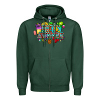 Sports Green enjoy summer Zipper Hoodie - CowhideDigitalArt