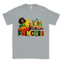 Heather Grey Black princess juneteenth Classic Tee - Zillion Design Studio
