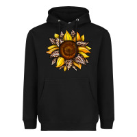 Black sunflower leopard Heavyweight Hoodie - JahusDesignShop