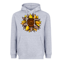Heather Grey sunflower leopard Heavyweight Hoodie - JahusDesignShop