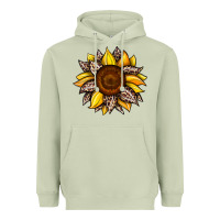 Matcha sunflower leopard Heavyweight Hoodie - JahusDesignShop