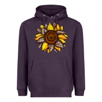 Plum sunflower leopard Heavyweight Hoodie - JahusDesignShop