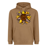 Toasted Coconut sunflower leopard Heavyweight Hoodie - JahusDesignShop