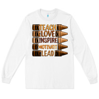 White teach love inspire motivate lead Long Sleeve Tee - Zillion Design Studio