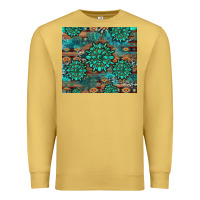 Antique Gold gemstone turquoises aztec leopard cowhide Premium Sweatshirt - Artiststas