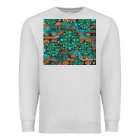 Dove Grey gemstone turquoises aztec leopard cowhide Premium Sweatshirt - Artiststas