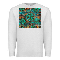 Oatmeal Heather gemstone turquoises aztec leopard cowhide Premium Sweatshirt - Artiststas