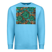Ocean Blue gemstone turquoises aztec leopard cowhide Premium Sweatshirt - Artiststas