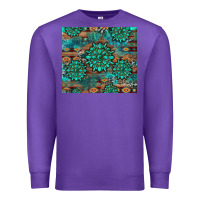 Purple gemstone turquoises aztec leopard cowhide Premium Sweatshirt - Artiststas