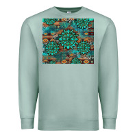 Seafoam gemstone turquoises aztec leopard cowhide Premium Sweatshirt - Artiststas