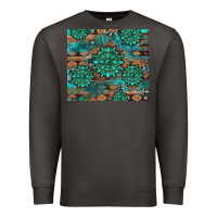 Smoke gemstone turquoises aztec leopard cowhide Premium Sweatshirt - Artiststas
