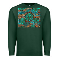 Sports Green gemstone turquoises aztec leopard cowhide Premium Sweatshirt - Artiststas