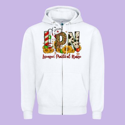 Christmas Lpn Licensed Practical Nurse Zipper Hoodie Designed By Fadigitalartstudio