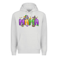 Dove Grey mardi gras mama Premium Hoodie - MaliasSmallBusiness