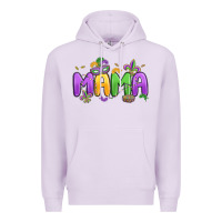 Lilac mardi gras mama Premium Hoodie - MaliasSmallBusiness