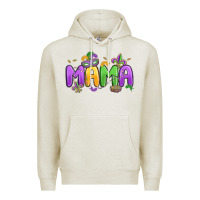 Oatmeal Heather mardi gras mama Premium Hoodie - MaliasSmallBusiness