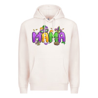 Pale Pink mardi gras mama Premium Hoodie - MaliasSmallBusiness