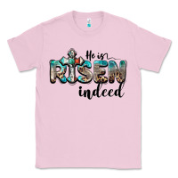 Bubblegum Pink he is risen indeed Classic Tee - BarkalooDesign