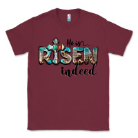 Burgundy he is risen indeed Classic Tee - BarkalooDesign
