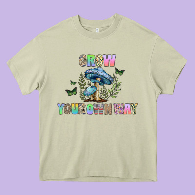 Grow Your Own Way Heavy Core Tee Designed By Cowhidedigitalart