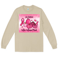 Mushroom in october we wear pink pumpkin Long Sleeve Tee - RanaPortraitStore