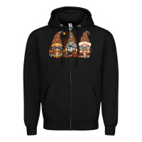 Black coffee gnomes Zipper Hoodie - RacoonDesign