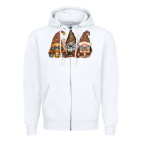 White coffee gnomes Zipper Hoodie - RacoonDesign