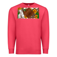 Cardinal baby goats and sunflower and cactus with cowhide license plate Premium Sweatshirt - Artiststas