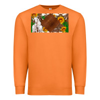 Carrot baby goats and sunflower and cactus with cowhide license plate Premium Sweatshirt - Artiststas