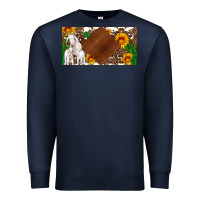 Navy baby goats and sunflower and cactus with cowhide license plate Premium Sweatshirt - Artiststas