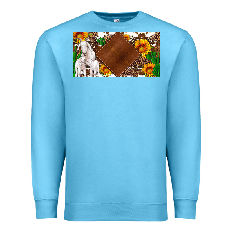 Baby Goats And Sunflower And Cactus With Cowhide License Plate Premium Sweatshirt by Artiststas | Teevron