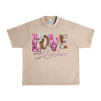 French Oak love like jesus Urban Heavy Tee - texasbilliewilder