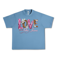 Pebble Blue love like jesus Urban Heavy Tee - texasbilliewilder
