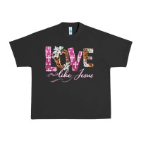Pigment Black love like jesus Urban Heavy Tee - texasbilliewilder