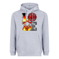 Heather Grey firefighter love Heavyweight Hoodie - Artiststas
