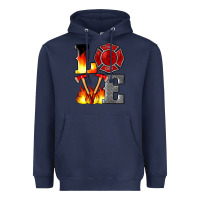 Navy firefighter love Heavyweight Hoodie - Artiststas