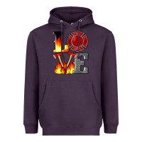 Plum firefighter love Heavyweight Hoodie - Artiststas