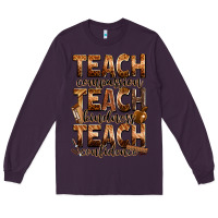 Plum teach compassion teach kindness teach confidence Long Sleeve Tee - Zillion Design Studio
