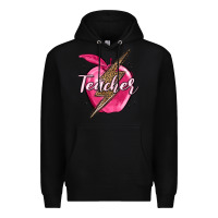 Black teacher lightning bolt valentine s day Premium Hoodie - MaliasSmallBusiness