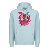 Blue Mist teacher lightning bolt valentine s day Premium Hoodie - MaliasSmallBusiness