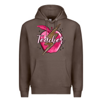Coffee teacher lightning bolt valentine s day Premium Hoodie - MaliasSmallBusiness