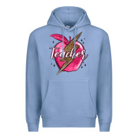 Colony Blue teacher lightning bolt valentine s day Premium Hoodie - MaliasSmallBusiness