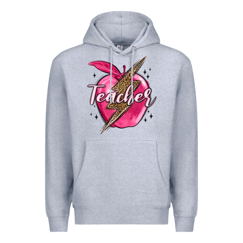 Teacher Lightning Bolt Valentine S Day Premium Hoodie by MaliasSmallBusiness | Teevron