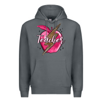 Rock teacher lightning bolt valentine s day Premium Hoodie - MaliasSmallBusiness