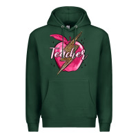 Sports Green teacher lightning bolt valentine s day Premium Hoodie - MaliasSmallBusiness