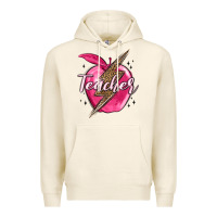 Tofu teacher lightning bolt valentine s day Premium Hoodie - MaliasSmallBusiness