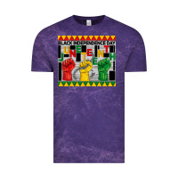 Cloud Purple black independence day juneteenth tumbler Vintage Tee - BarkalooDesign